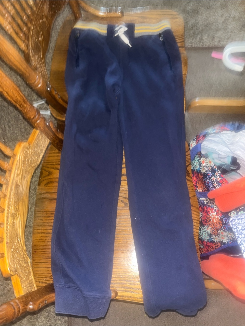 Old Navy Navy Blue Sweatpants with Contrast Waistband